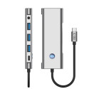 TECH-PROTECT HB04 HUB ADAPTER 9IN1 TYPE-C + USB2.0 + USB3.0 + HDMI 4K 60HZ + SD/TF + PD100W + AV3.5 