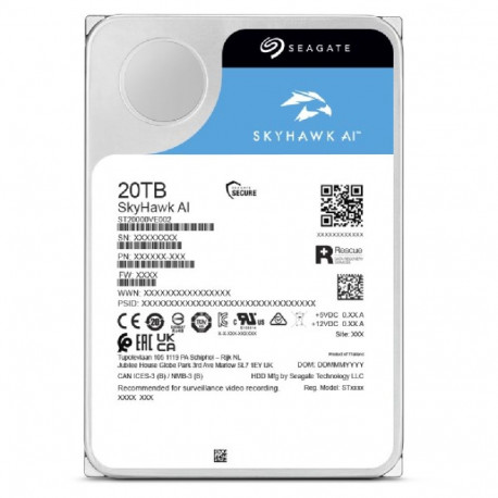 Seagate SkyHawk AI sisemine kõvaketas 16 TB 7200 RPM 512 MB 3.5" Serial ATA III (ST16000VE004)
