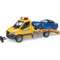 Bruder Bruder MB Sprinter car transporter with light & sound module, model vehicle (orange/blue, inc