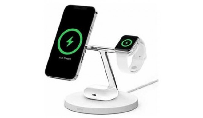 "Belkin BOOST CHARGE PRO 3-in-1 Wireless Charger Qi2 15W, white"