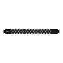 QOLTEC 54477 Patch panel RACK 48V 24 ports Passive PoE injector 1000m Black