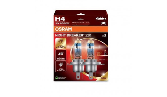 OSRAM NIGHT BREAKER 220 H4 CAR HALOGEN BULB 2 pc(s)