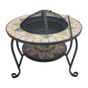 Fire pit MOSAIC 60x60xH43cm, beige