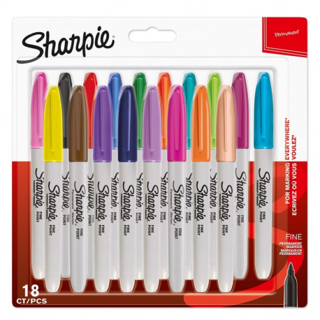 Sharpie peene otsaga markerid 18tk, mitmevärvilised