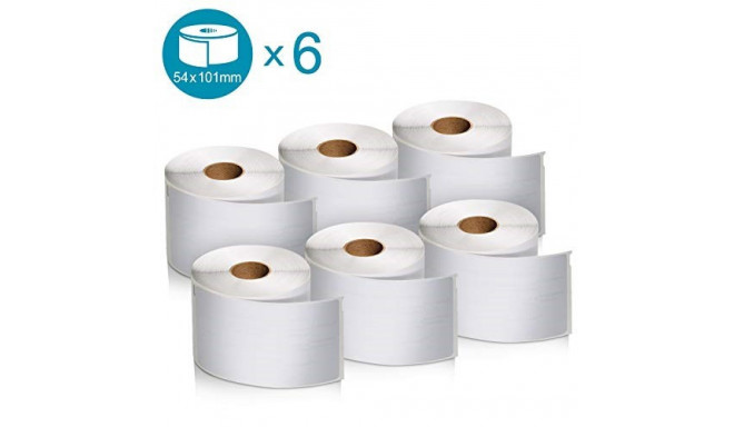 DYMO LW Value Pack - saatmis-/nimesildi etiketid - 54 x 101 mm - 6 rulli - 2093092