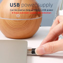 IVY D2 3-in-1 Aroomi Difuusor - Niisutaja - 1.5W Öö Atmosfääri USB Lamp 11cm / 300ml Kivi Puit