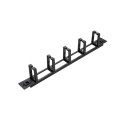SOMI Networks | 19“ Toolless Cable Management Bar with 5pcs Plastc Rings | CMB-02-TOL | Black | Ring