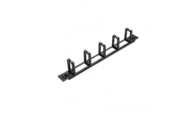 SOMI Networks | 19“ Toolless Cable Management Bar with 5pcs Plastc Rings | CMB-02-TOL | Black | Ring
