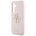 Guess Silicone Big 4G Logo Bottom Script Samsung Galaxy S25 Case Pink
