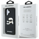 Karl Lagerfeld HC 3D Rubber Double Heads Case for iPhone 16 Black