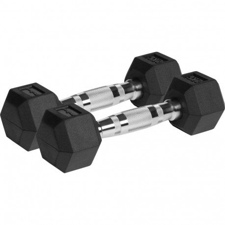 Rebel RBA-2325 Rubber Coated Dumbbells 2 x 2 kg