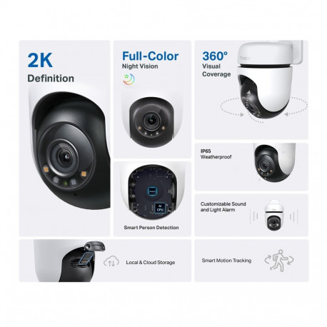 TP-LINK | Pan/Tilt Security Wi-Fi Camera | Tapo C510W | Dome | 3 MP | 3.9mm | IP65 | H.264 | MicroSD