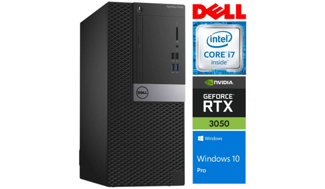 DELL 5050 MT i7-7700 16GB 512SSD M.2 NVME+2TB RTX3050 6GB WIN10Pro