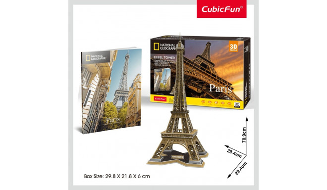 CUBICFUN 3D puzle NatGeo - Eifeļa tornis