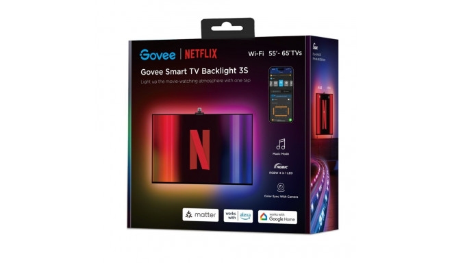 Govee H6098 Envisual TV Backlight Netflix Co-branding Version | LED Strip | Backlight for TVs 55-65 