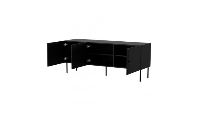 RTV 3D cabinet PALAZZO BIS 151x40x60 black matt