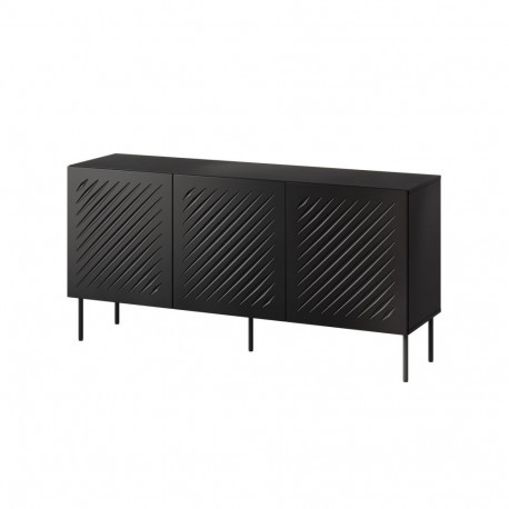SIENA chest of drawers 150.5x40x75 matte black