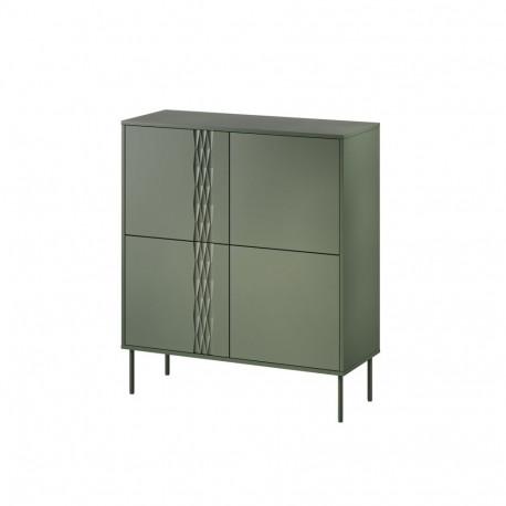 Cama 4D chest of drawers TRESSE 100x40x110 matte green