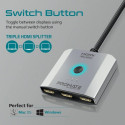 Promate MediaSwitch-H3 3-in-1 HDMI Switch 4K@60Hz / 0,5m