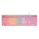 Deltaco PK75 gaming keyboard membrane RGB pink