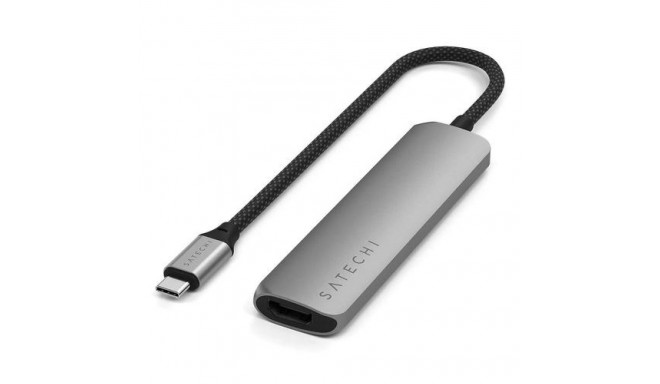 Satechi ST-P4SM interface hub USB Type-C 10000 Mbit/s Grey
