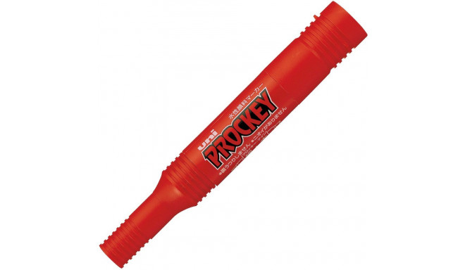Permanent marker with two ends UNI-BALL Prockey PM150 1.2-6mm red