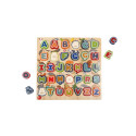bo. Educational wooden puzzle "Alphabet and animals" (In Latvian lang.)