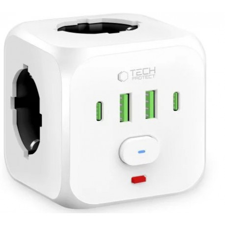 Tech-Protect vooluadapter PCL3X4 2xUSB/2xUSB-C, valge