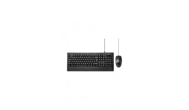 Renkforce RF-KMC-712 keyboard Mouse included Home USB QWERTZ Swiss Black