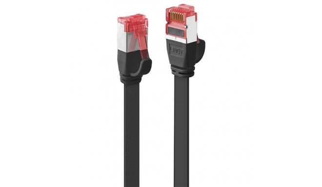 Lindy 0.3m Cat.6 U/FTP Flat Cable, Black