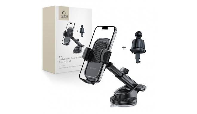 TECH-PROTECT V8 UNIVERSAL DASHBOARD & VENT CAR MOUNT BLACK