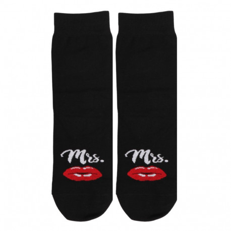 SOKISAHTEL MISS Mrs. musta värvi puuvillased sokid 444