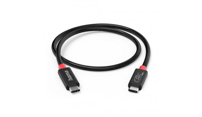 USB-kaabel Hama 2.0m must USB-C USB4 Gen2 Type-C pistik, max 20Gbit/s, video kuni 7680x4320 (8K), 5A
