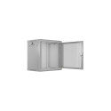 RACK CABINET 19" WALL-MOUNT 12U/600X450 WITH PERFORATED DOOR GREY LANBERG (FLAT PACK)