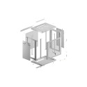 RACK CABINET 19" WALL-MOUNT 12U/600X450 WITH PERFORATED DOOR GREY LANBERG (FLAT PACK)
