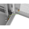RACK CABINET 19" WALL-MOUNT 12U/600X450 WITH PERFORATED DOOR GREY LANBERG (FLAT PACK)
