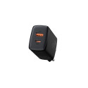 Baseus Travel Charger Compact Quick Charger U+C 20W EU Black (CCXJ-B01)