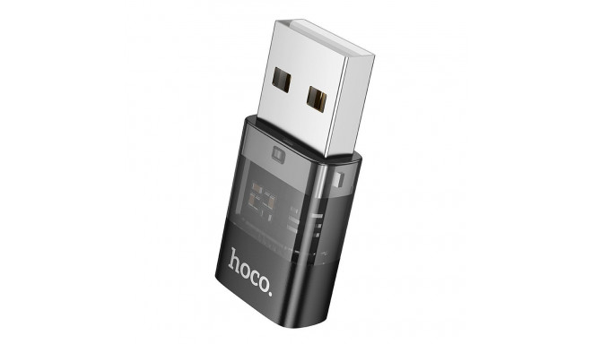 Adapter USB A to USB C Hoco UA36C transparent black
