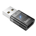HOCO adapter USB A (male) to Typ C (female) UA36C transparent black