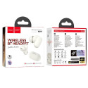 HOCO wireless earphone bluetooth TWS EQ19 milky white