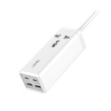 Power strip with 1 AC socket, 2x USB, 2x USB-C LDNIO SC1418, EU/US, 2500W (white)
