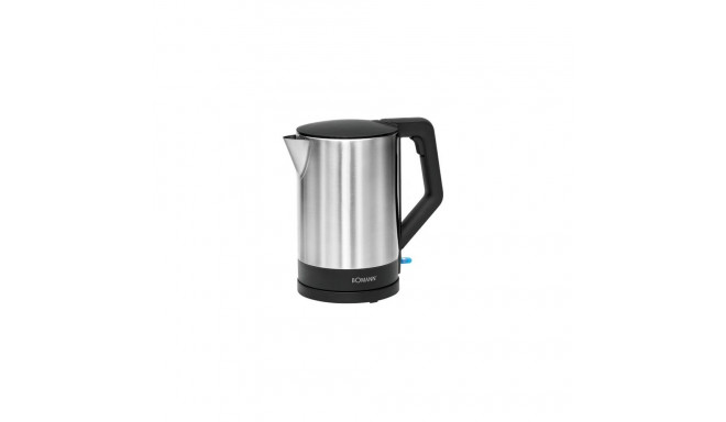 Bomann WKS 3002 CB electric kettle 1.5 L 2200 W Black, Stainless steel