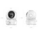 Ezviz H6C CS-H6c Indoor Panoramic 4MP 2K Smart Pan & Tilt 360 AI Camera MicroSD / Night vision White