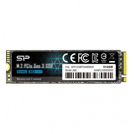 Silicon Power | A60 | 512 GB | SSD interface M.2 NVME | Read speed 2200 MB/s | Write speed 1600 MB/s