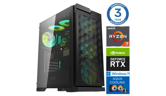 INTOP AQUA Ryzen 7 7700X 64GB DDR5 2TB SSD M.2 NVME RTX4060Ti 8GB WIN11Pro