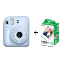 Instant Camera Fujifilm Instax Mini 12 (pastel blue) + 20 Fujifilm Instax Mini Movie (Glossy) (Color