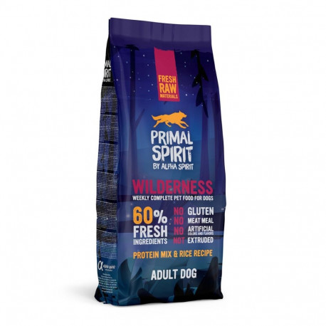 Dog Food - PRIMAL SPIRIT Wilderness 60% Meat Pork & Chicken 12 kg