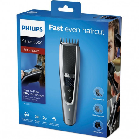 Hair Trimmer - Philips 5000 Series HC5630/15 Rechargeable Black, Silver Philips 5000 Series HC5630/1
