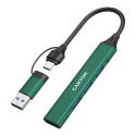 CANYON hub DS-02 4in1 USB-A/C Green