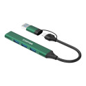 CANYON hub DS-02 4in1 USB-A/C Green